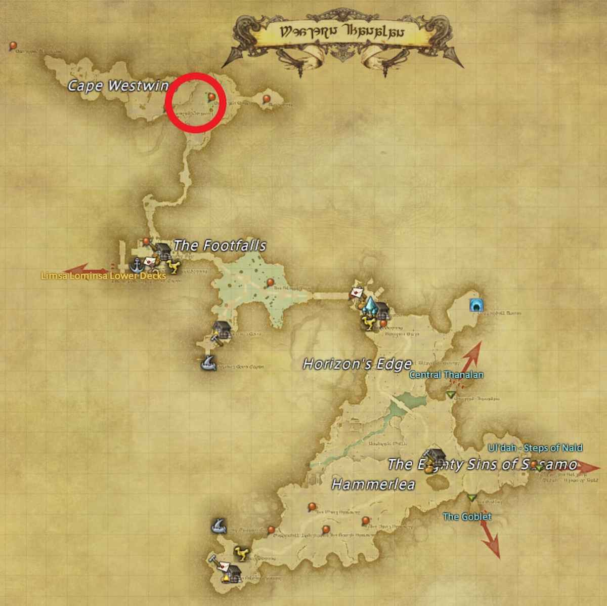 All Arr Hunt Mark Locations In Ffxiv Western Thanalan Daddy Longlegs (fate)