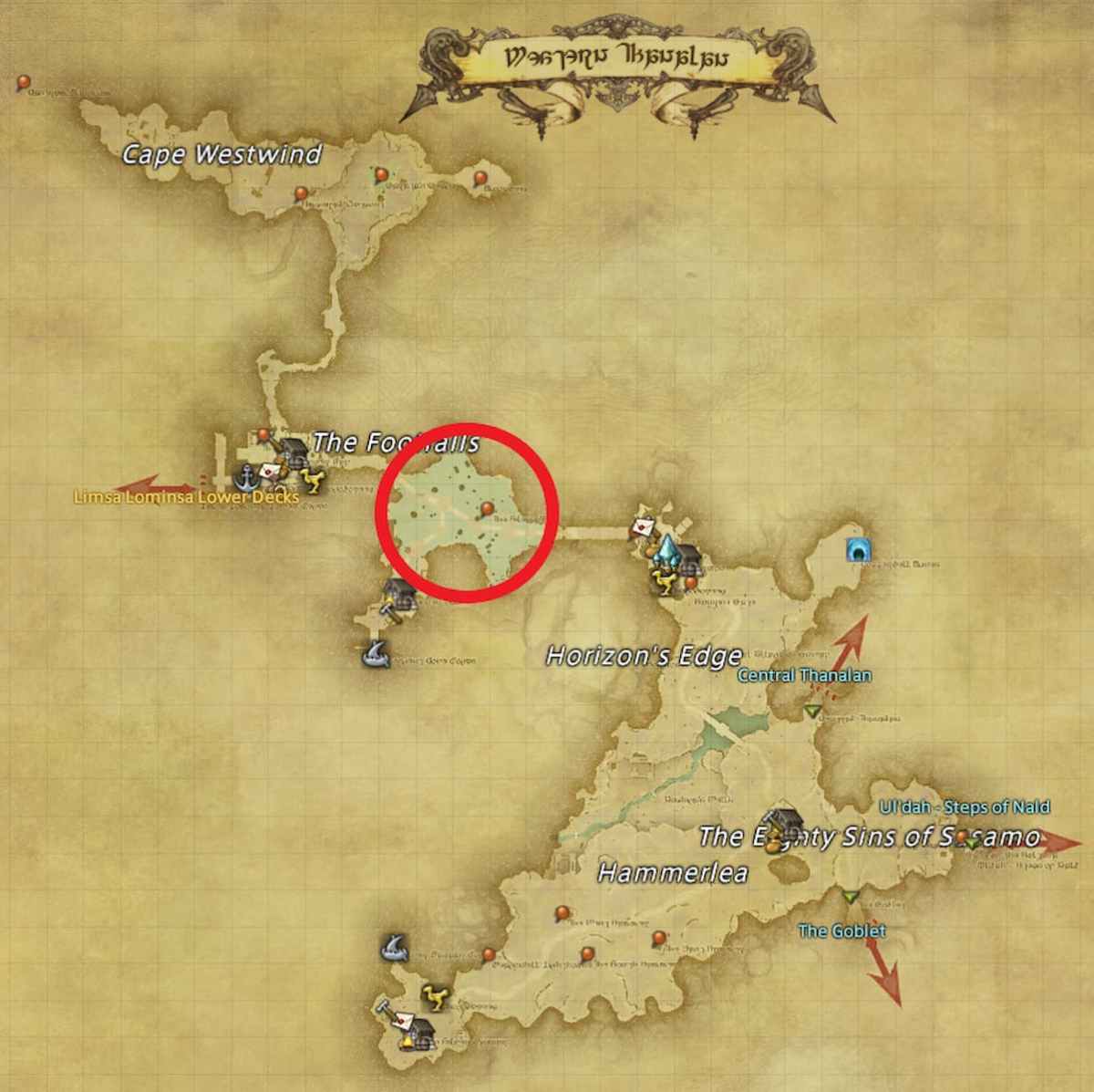 All Arr Hunt Mark Locations In Ffxiv Western Thanalan Sewer Syrup