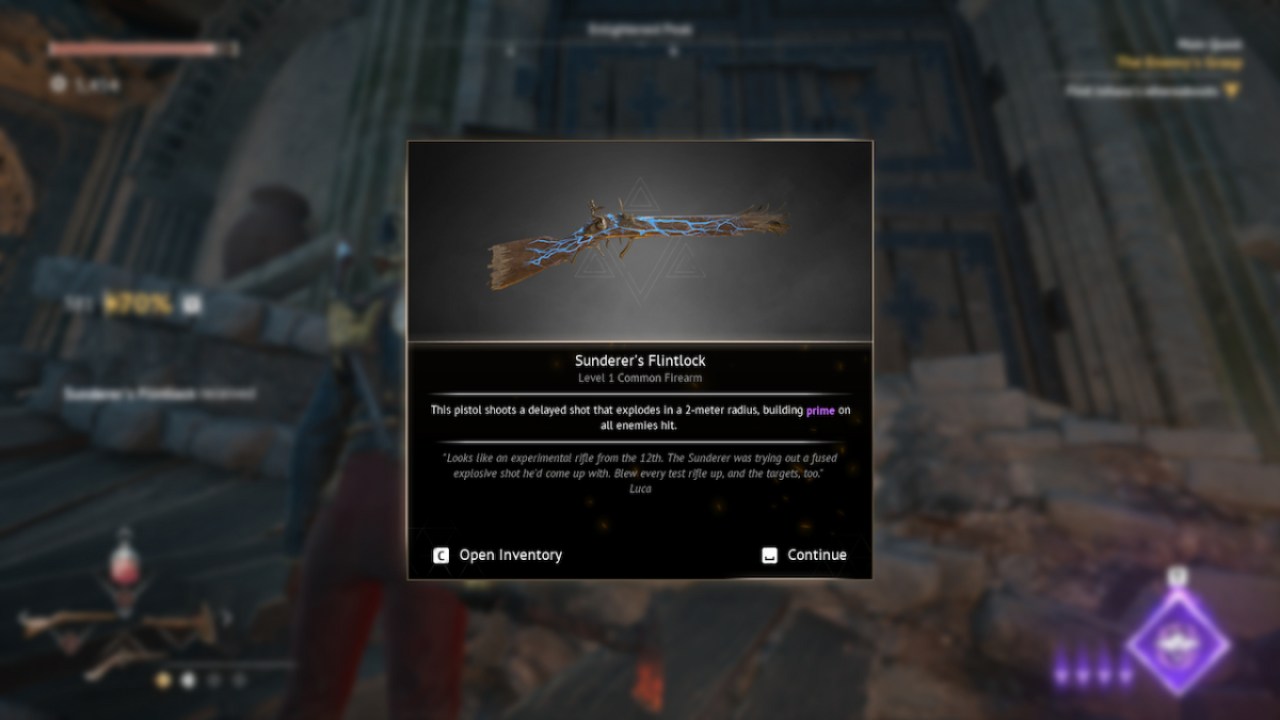 Sunderer's Flintlock Flintlock The Siege Of Dawn Weapon