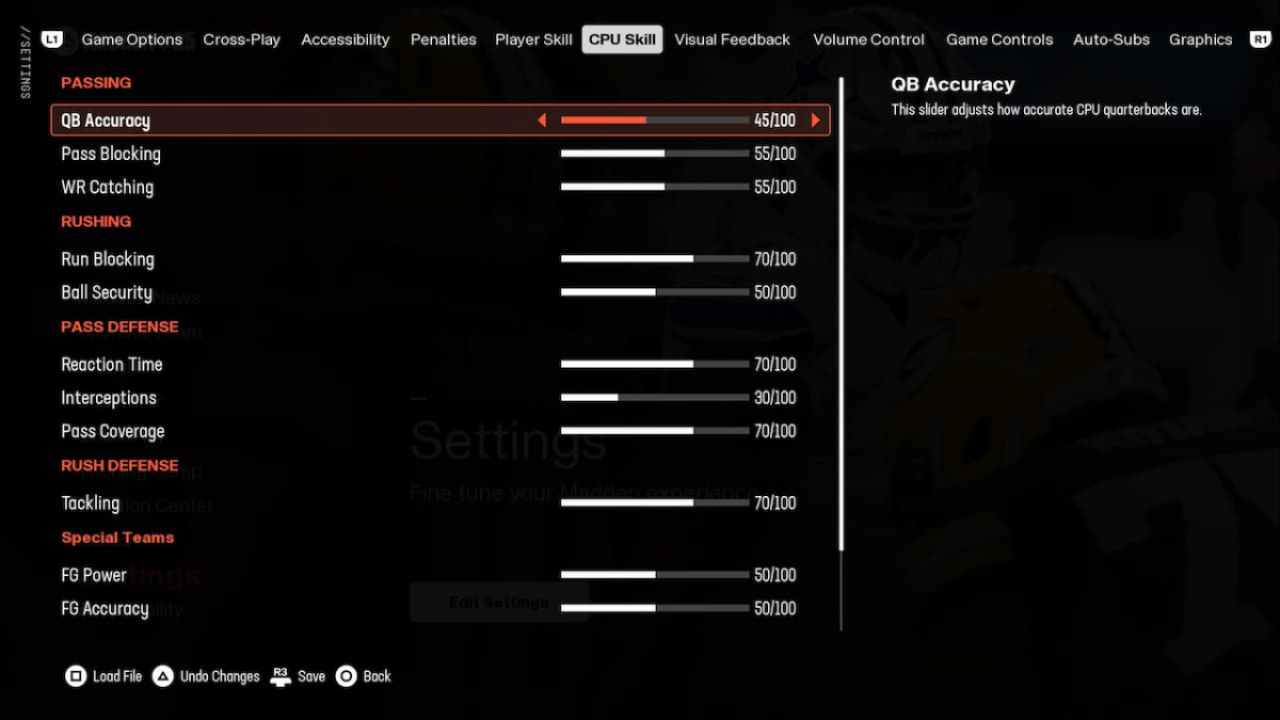 Best Cpu Skill Settings In Madden 25