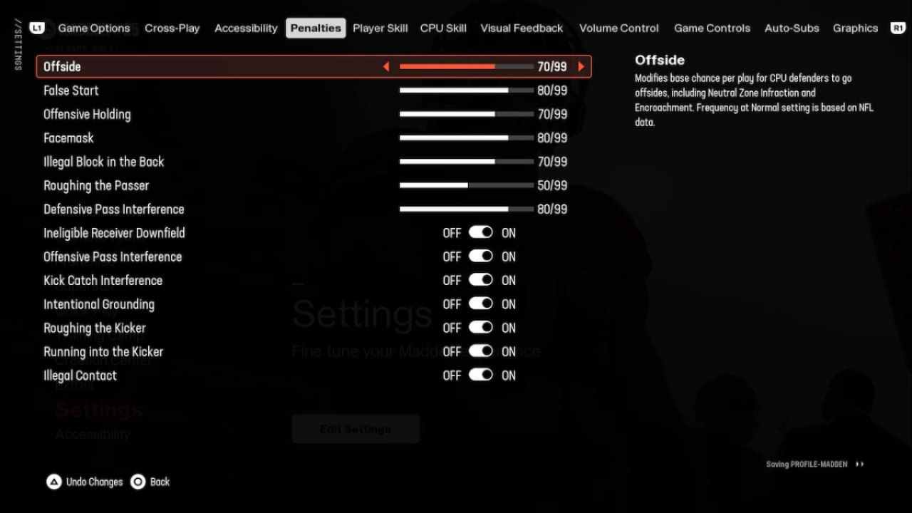 Best Penalty Settings In Madden 25