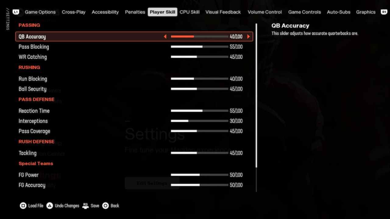 Best Player Skill Sliders In Madden 25