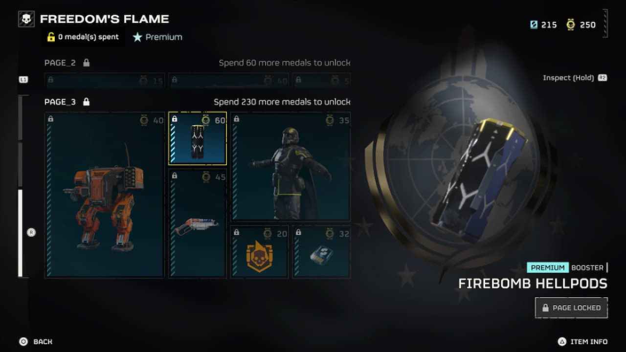 Firebomb Hellpods price in Helldivers 2