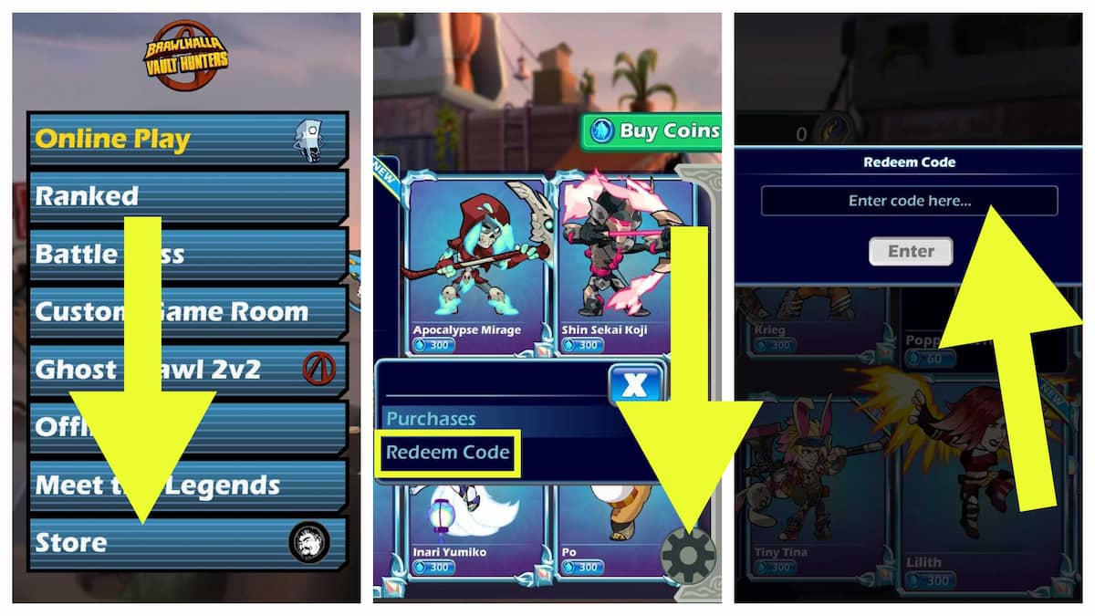 How To Redeem Codes In Brawlhalla