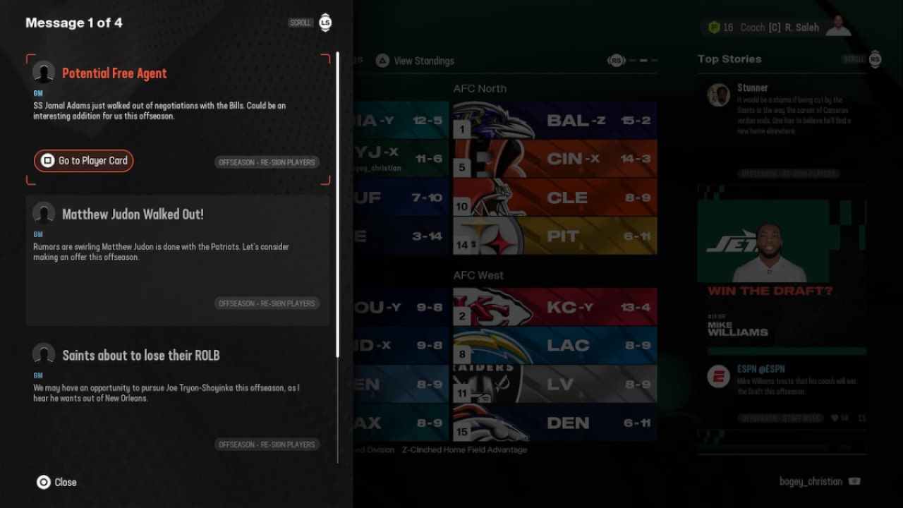 Message Center Madden Nfl 25 Superstar