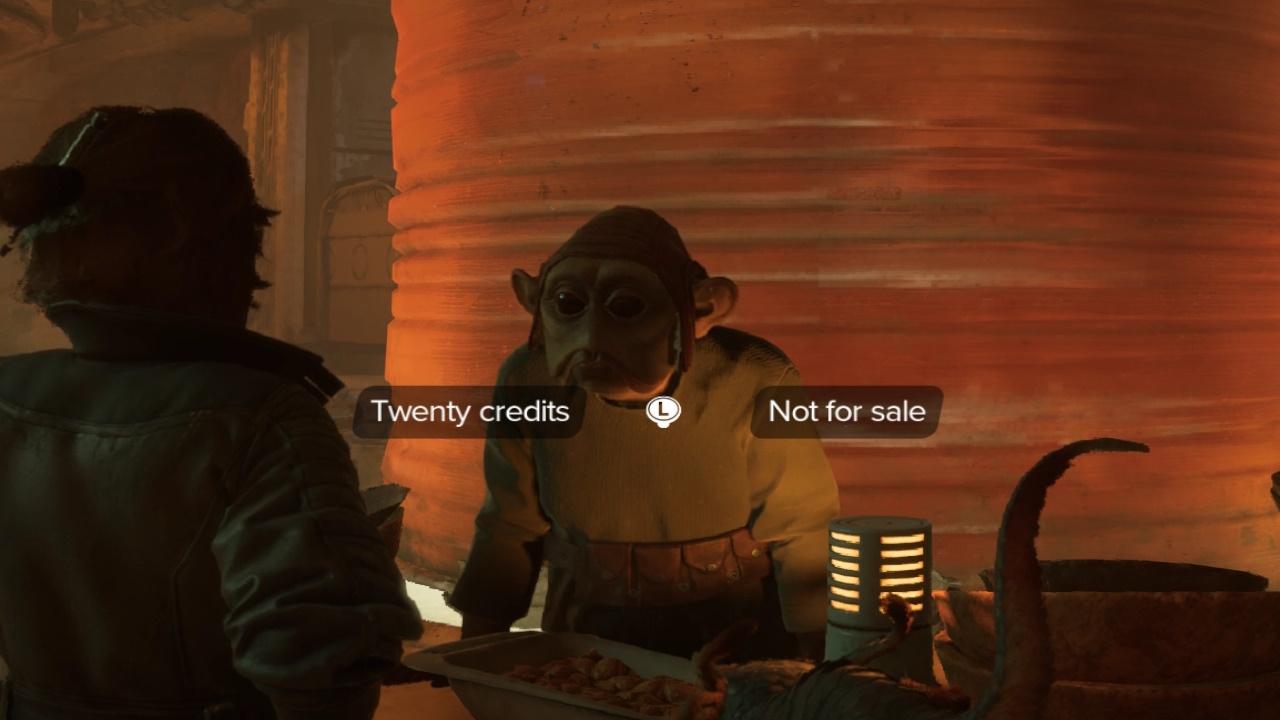 Should you sell Nix for twenty credits or say not for sale in Star Wars Outlaws?