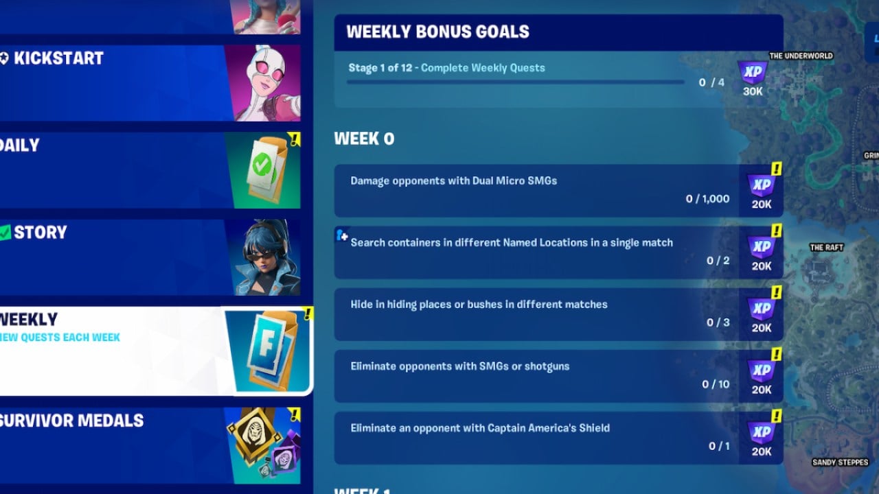 Week 0 Quests Fortnite Chapter 5 Season 4