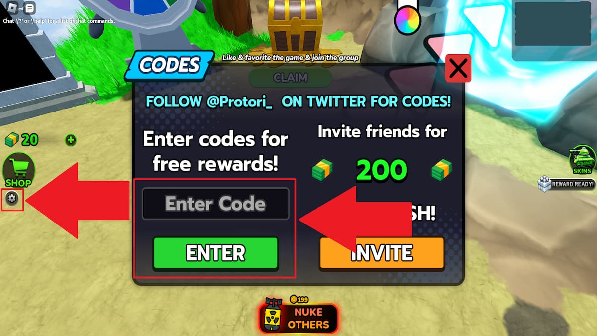 Be A Tank How To Redeem Codes