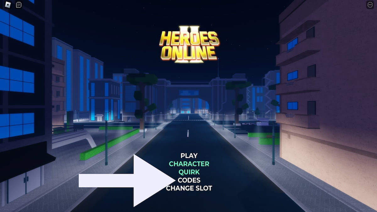 Heroes Online 2 Main Menu